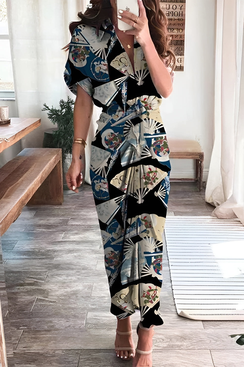Felicia | Mujer Vestido Estampado Entallado Elegante