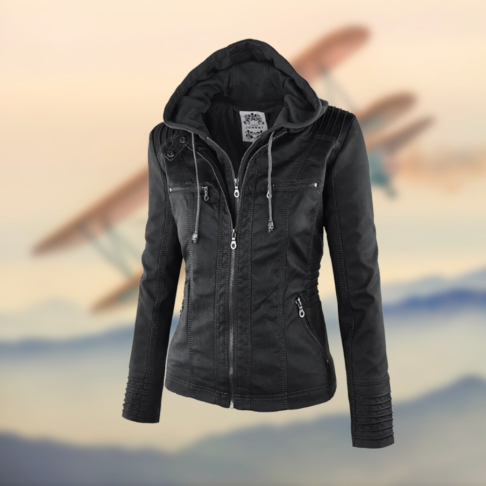 Arianne | Mujer Chaqueta Vegana con Capucha Entallada