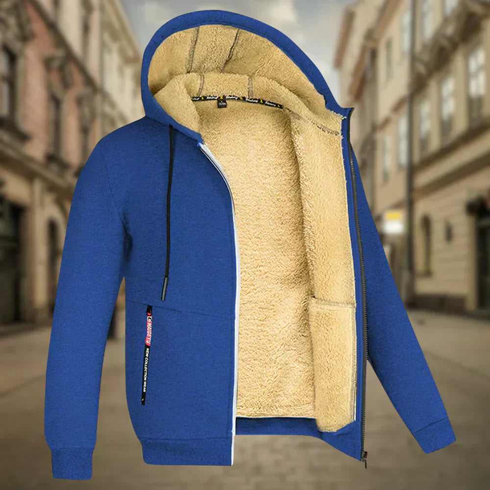 Remy | Hombre Sudadera con Capucha de Forro Polar y Cremallera