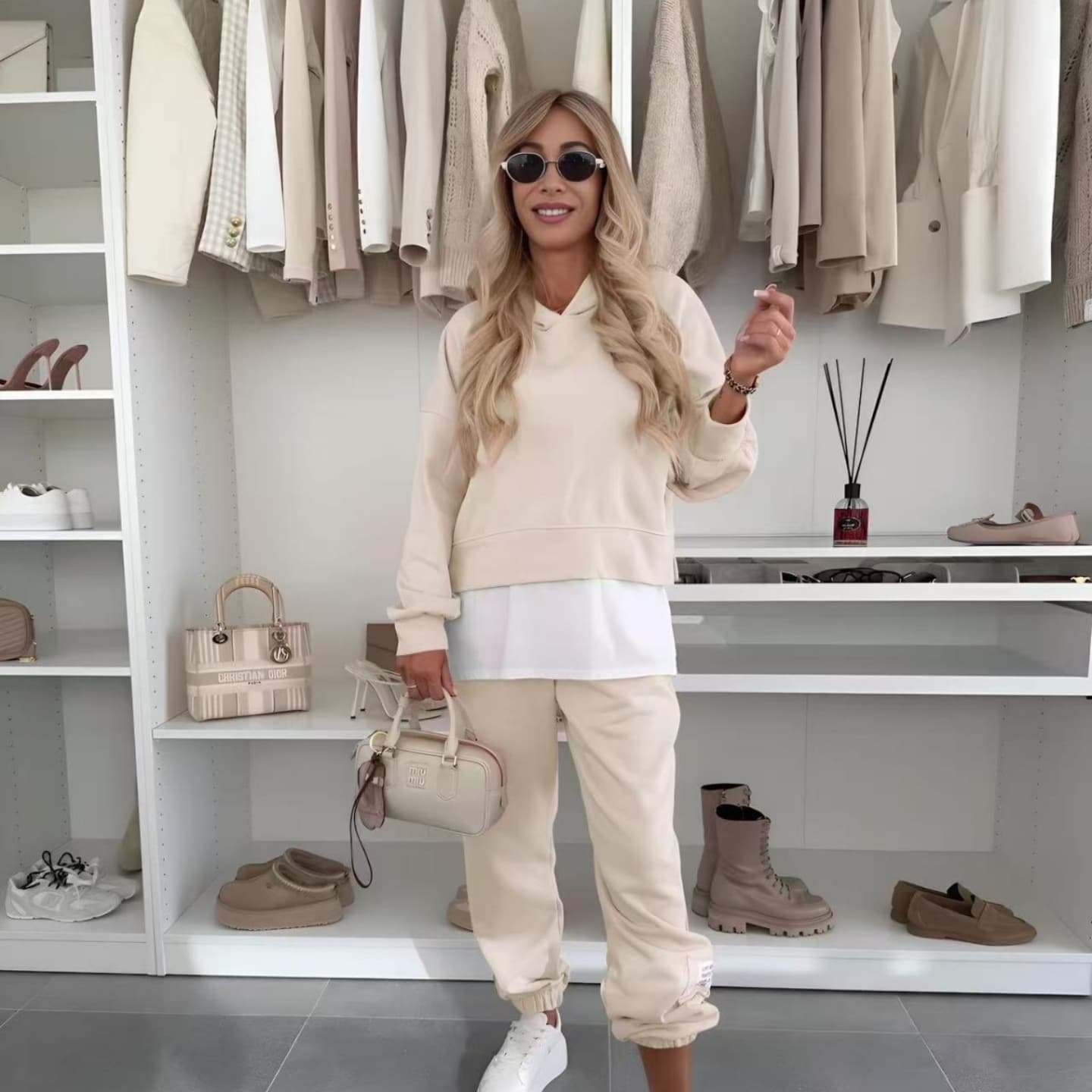 Beatrice | Mujer Conjunto de Jogging con Sudadera con Capucha