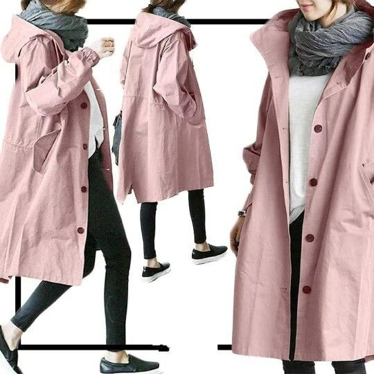 Mandy | Mujer Gabardina Trench Entallada de Media Longitud