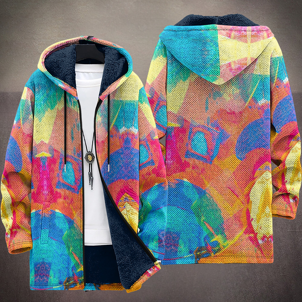 Tiarna | Hombre Chaleco de Punto con Estampado Artístico