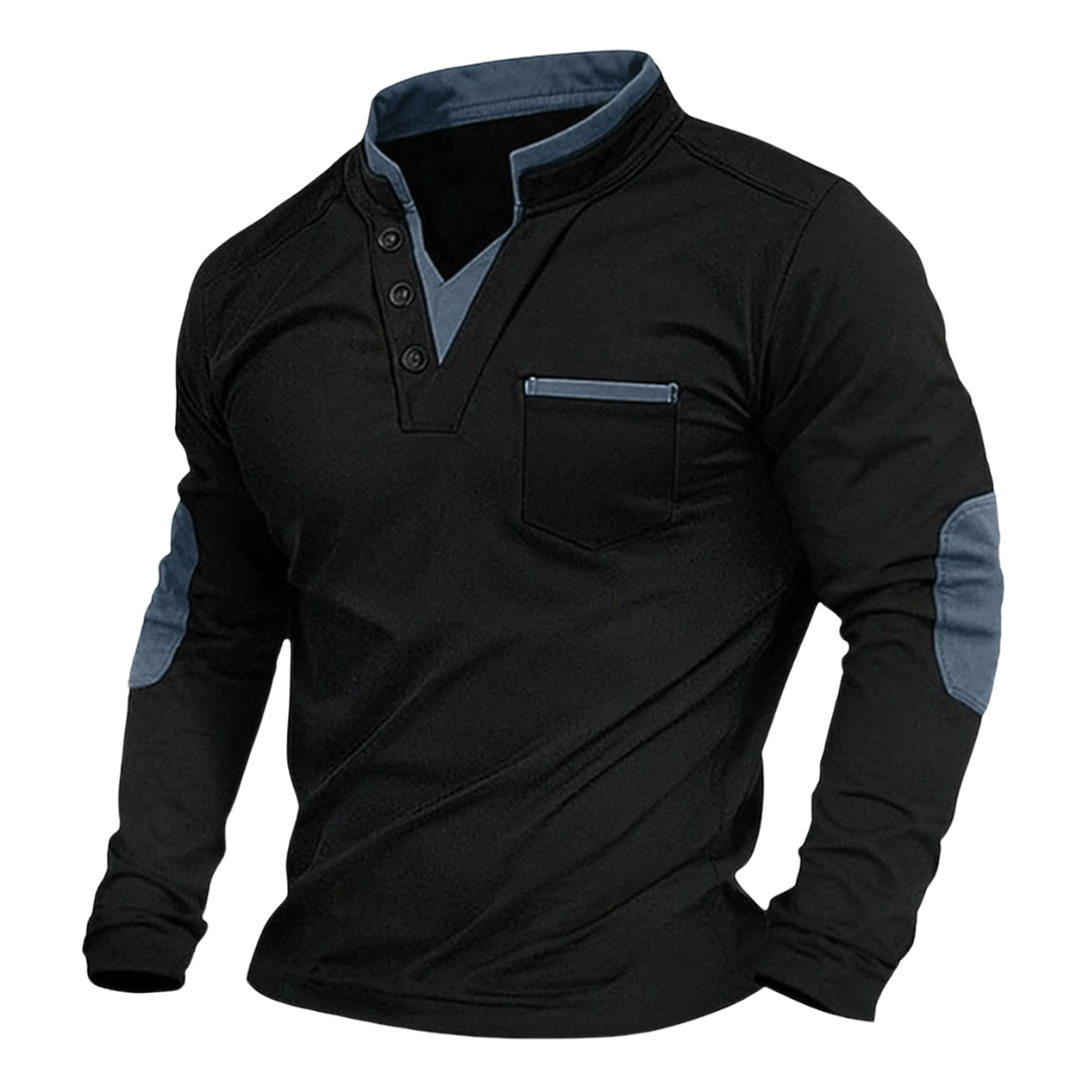 Marcus | Hombre Camisa de Manga Larga con Detalles en Contraste