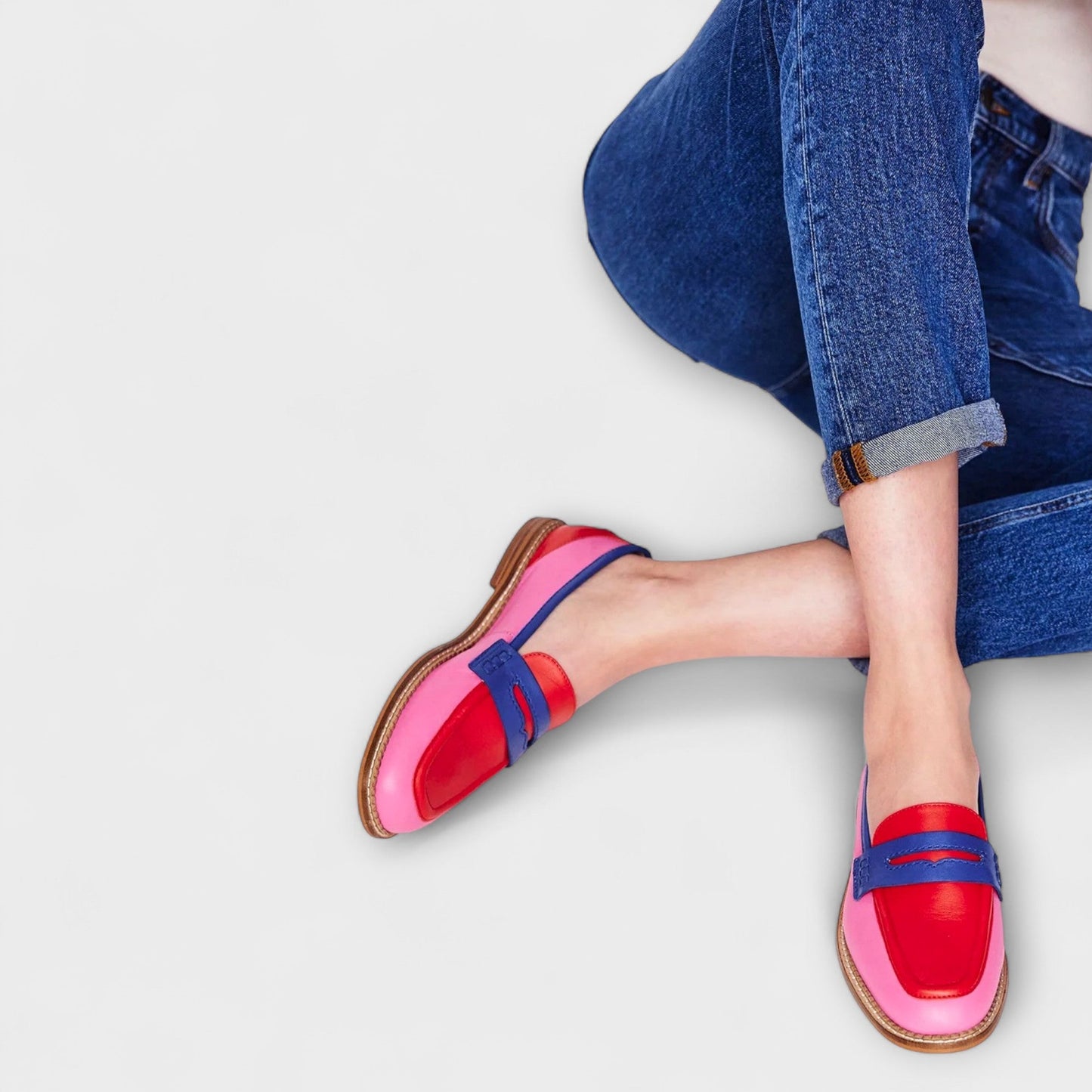 Caléndula | Mujer Pantuflas Patchwork con Suela de Goma