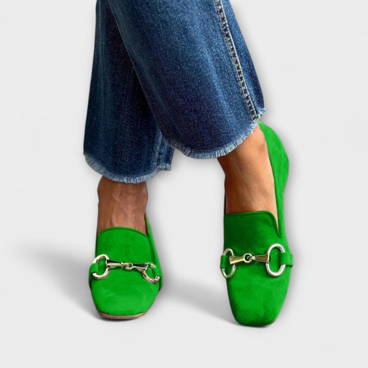 Taliah | Mujer Mocasines de Punta Cuadrada con Hebilla