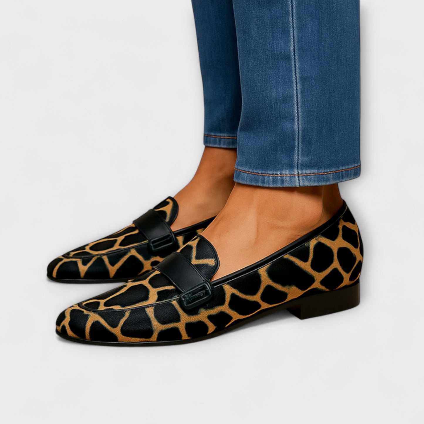 Wale | Mujer Mocasines con Estampado de Leopardo