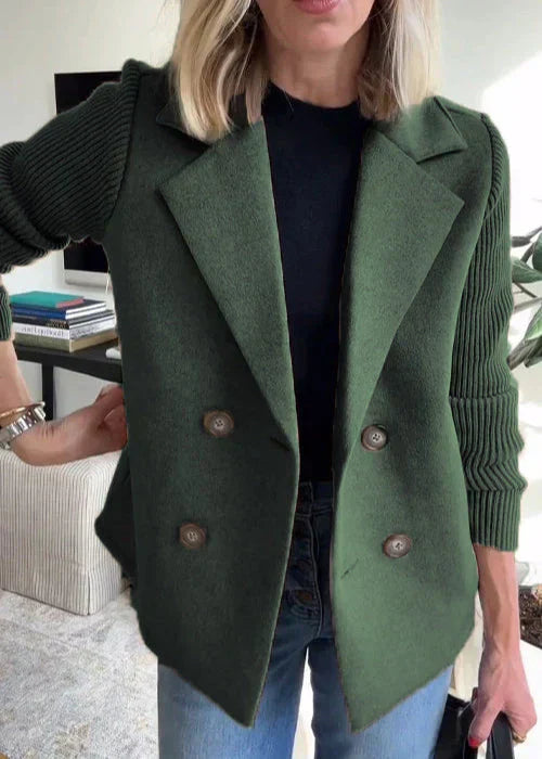 Silke | Mujer Chaqueta Entallada de Media Longitud con Botones