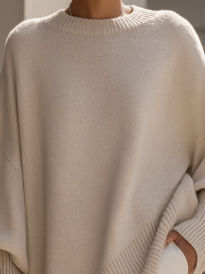 Morgan | Mujer Poncho de Punto con Detalles de Canalé