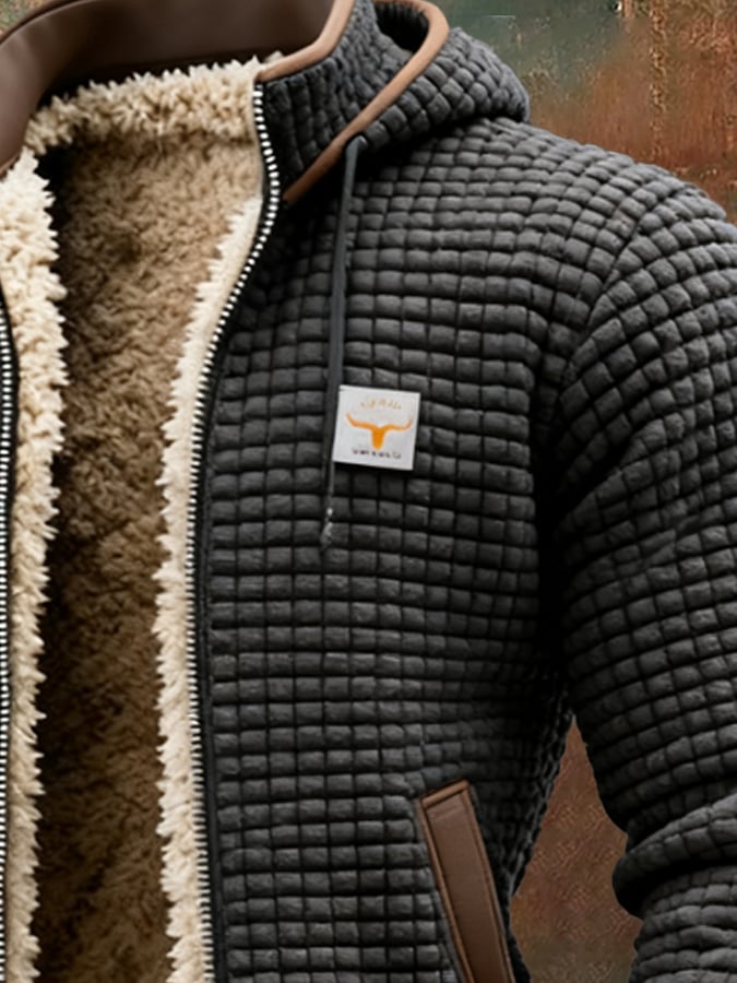 Brian | Hombre Chaqueta con Forro Sherpa y Cremallera