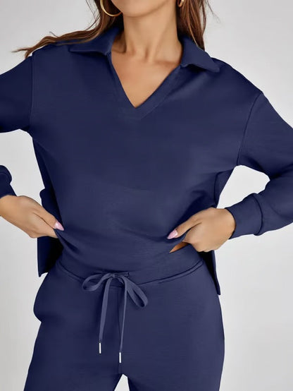 Nova | Mujer Conjunto de Dos Piezas con Camiseta Oversize y Pantalón de Cintura Alta
