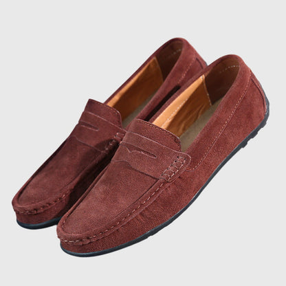 Cathy | Mujer Mocasines Tipo Penny en Rojo Arándano