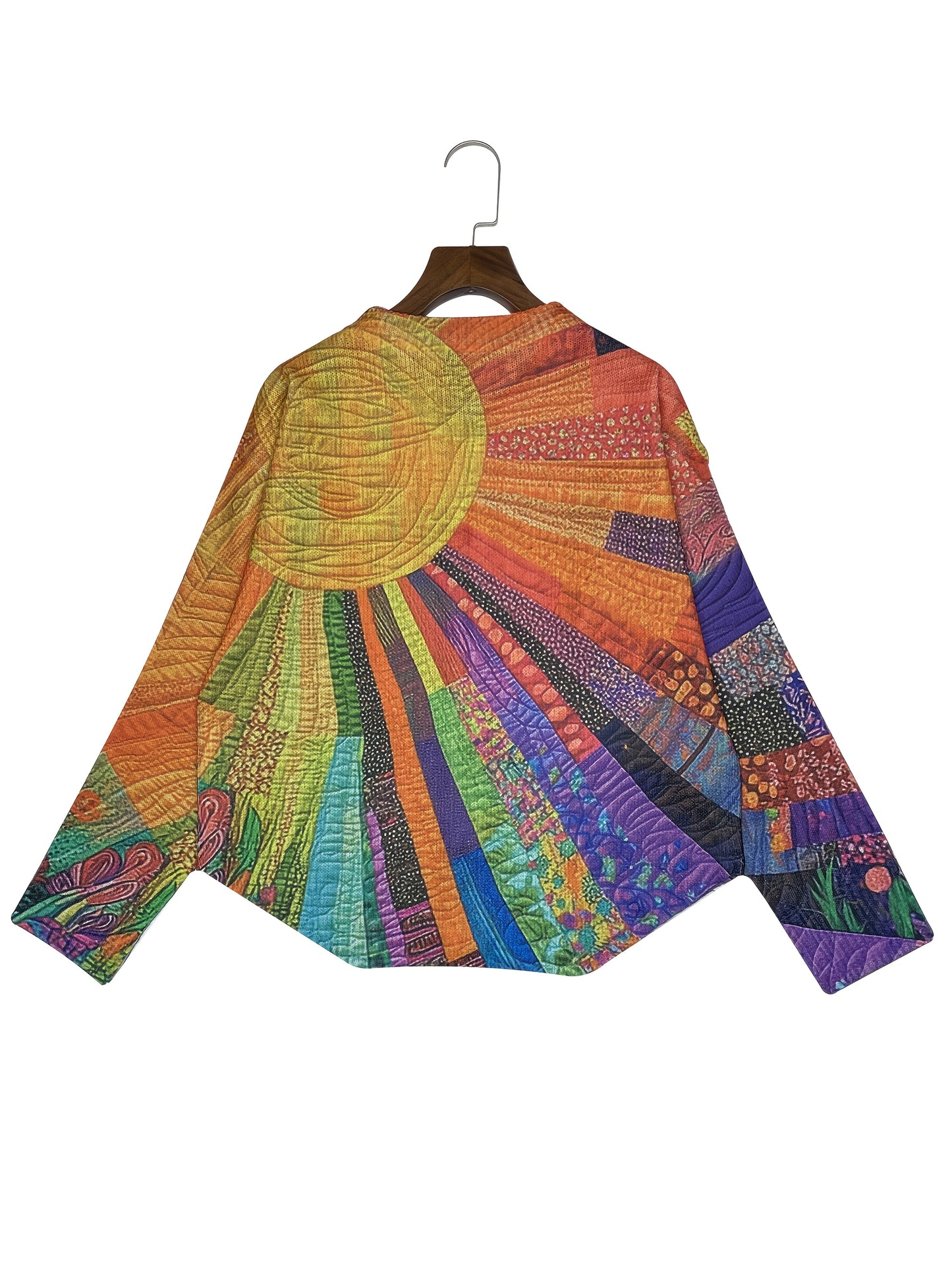 Zoe | Mujer Chaleco de Punto Patchwork con Botones
