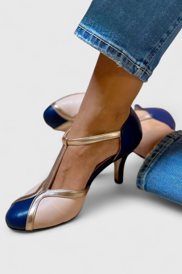 Katy | Mujer Zapatos de Tacón de Aguja con Tira en T