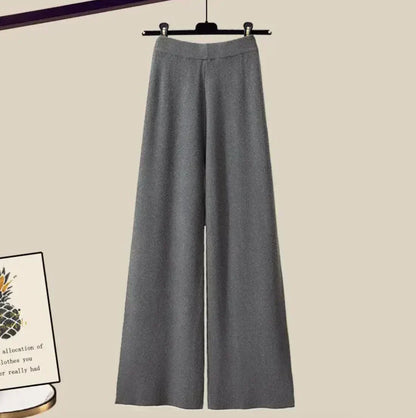 Lisette | Mujer Conjunto de Tres Piezas con Pantalón de Pierna Ancha