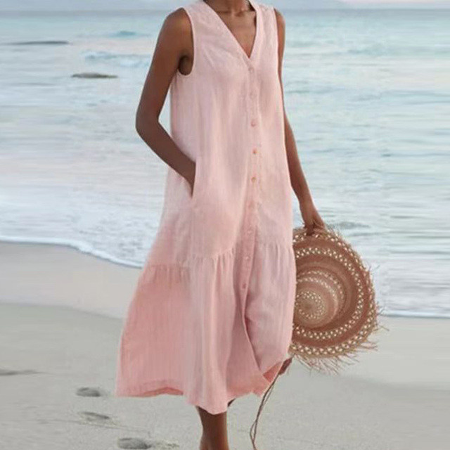 Irene | Mujer Vestido de Verano con Escote en V