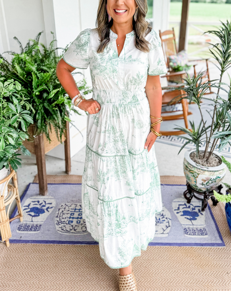 Savannah | Mujer Vestido Maxi en Capas Romántico