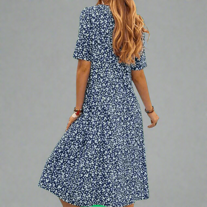 Ottilie | Mujer Vestido Floral Fluido Favorecedor