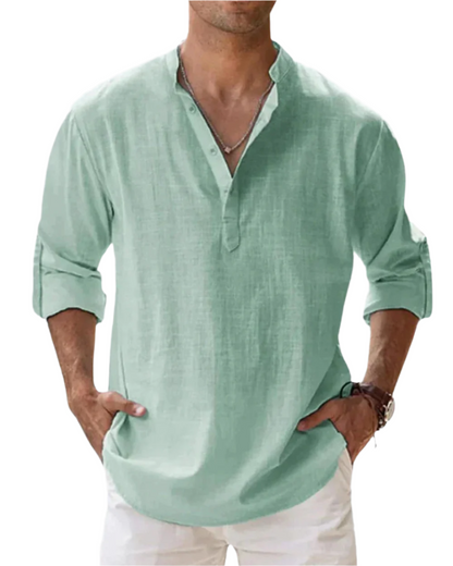Angelique | Hombre Camisa de Algodón de Corte Ajustado