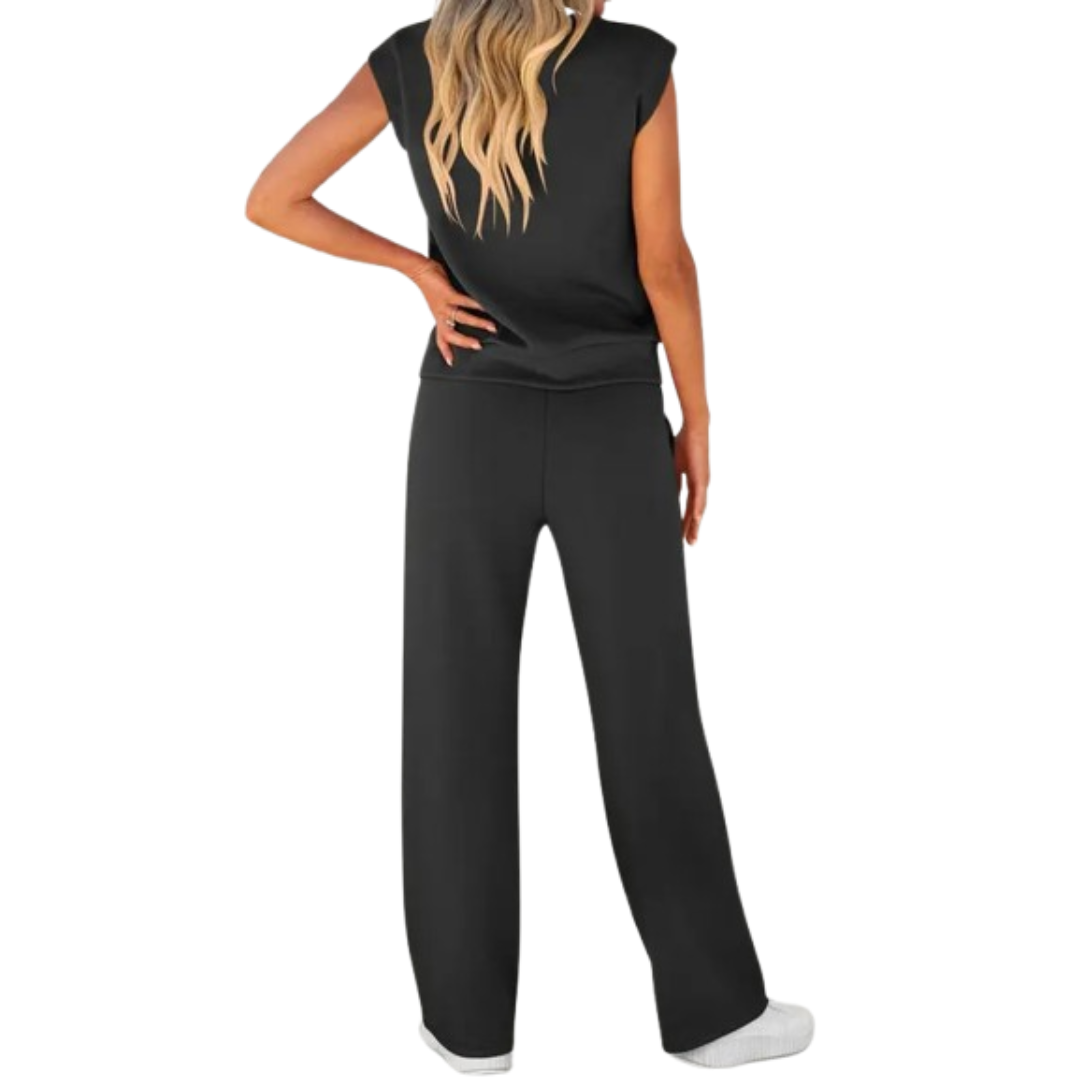 Riley | Mujer Conjunto Lounge con Cintura de Cordón Ajustable