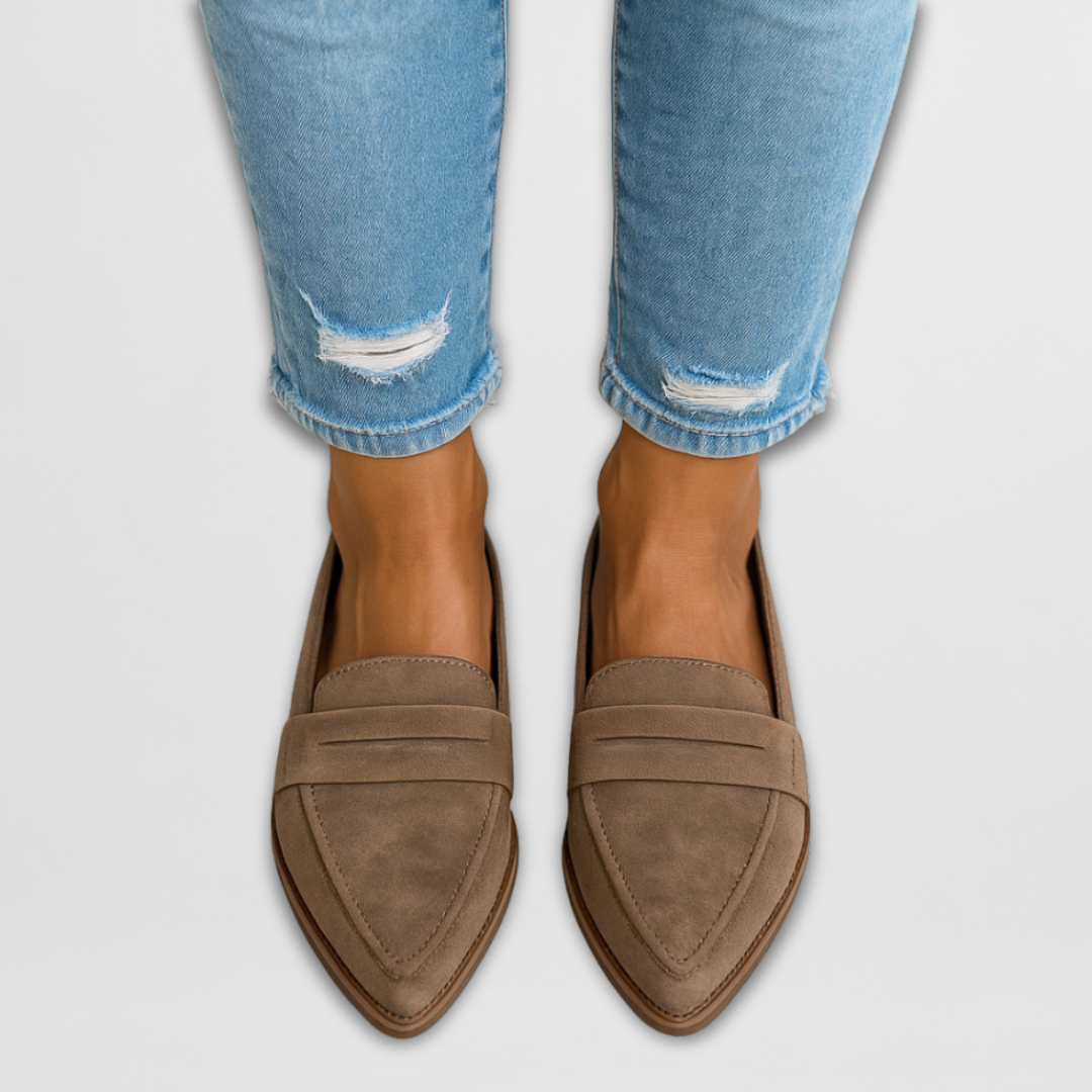 Nadia | Mujer Zapatos Slip-On de Ante en Punta
