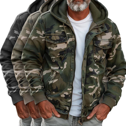 Hugo | Hombre Chaqueta con Estampado de Camuflaje