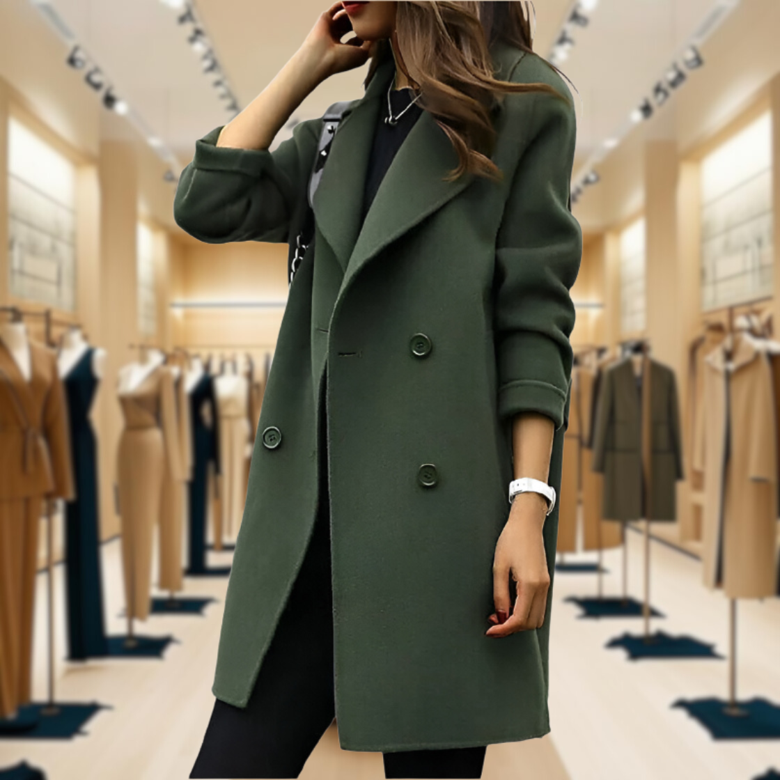 Mila | Mujer Gabardina Trench Clásica con Cinturón