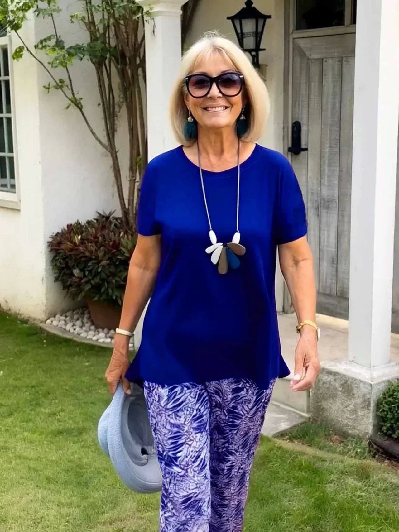 Ulla | Mujer Conjunto de Verano con Estampado Artístico