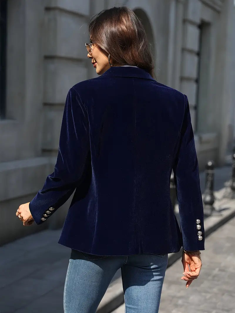 Keet | Mujer Blazer de Terciopelo Elegante Entallado