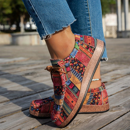 Adeline | Mujer Zapatillas con Estampado Patchwork
