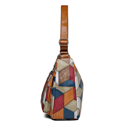 Evelina | Mujer Bolso de Hombro con Estampado Patchwork Geométrico