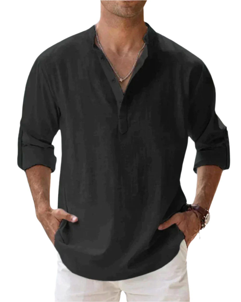 Angelique | Hombre Camisa de Algodón de Corte Ajustado