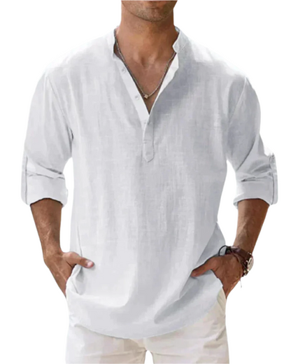 Angelique | Hombre Camisa de Algodón de Corte Ajustado