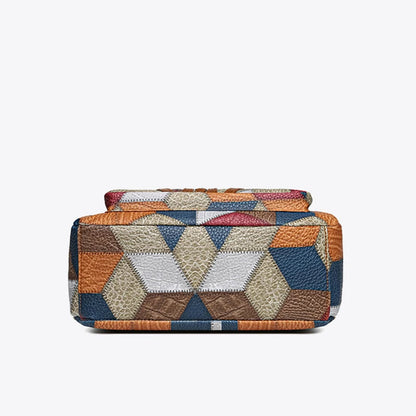 Evelina | Mujer Bolso de Hombro con Estampado Patchwork Geométrico