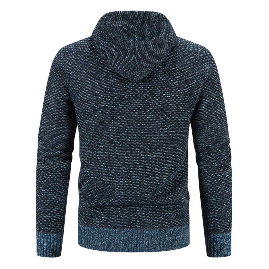 Daan | Hombre Sudadera con Capucha y Cremallera con Forro de Lana