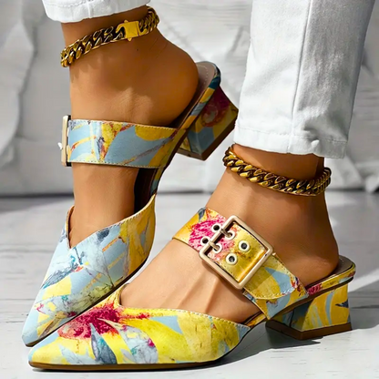 Anweni | Mujer Zapatos de Tacón Multicolores con Suela Acolchada