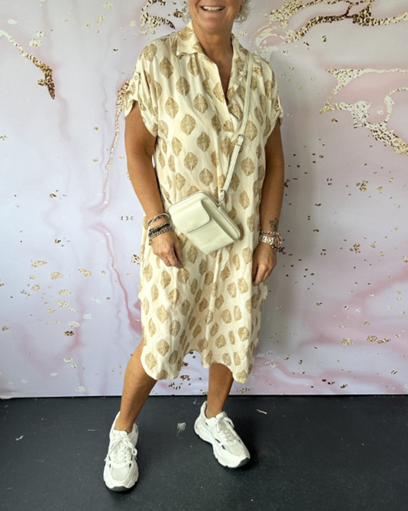 Yentl | Mujer Vestido Largo de Verano con Cuello de Solapa