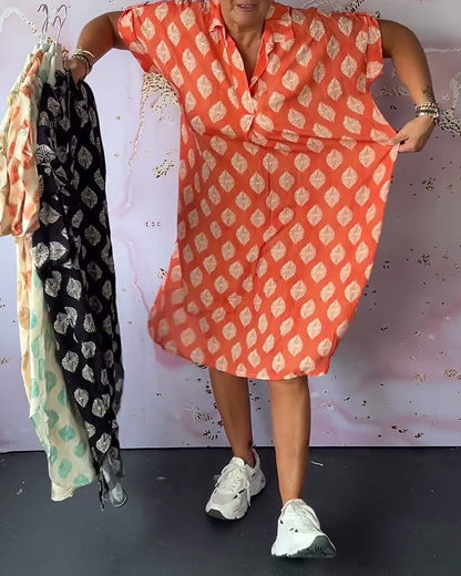 Yentl | Mujer Vestido Largo de Verano con Cuello de Solapa