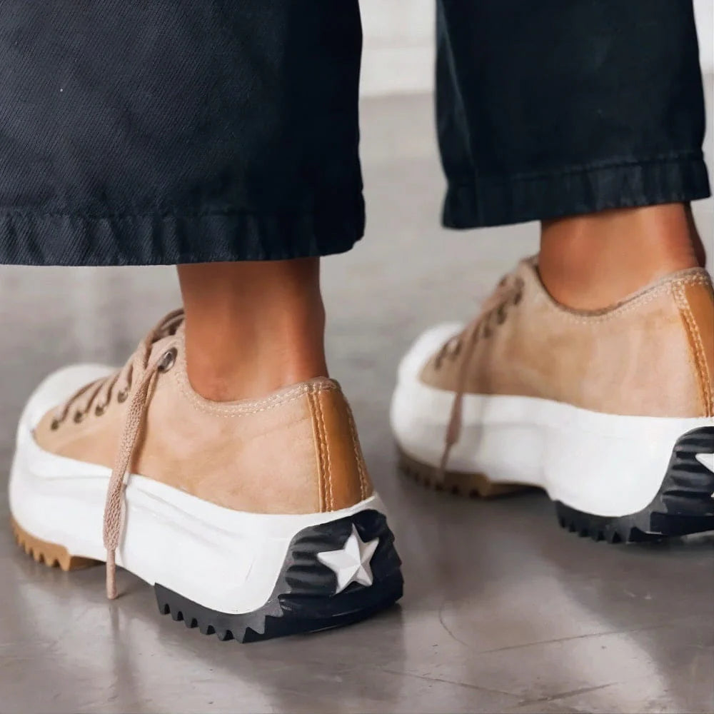 Brooke | Mujer Zapatillas de Lona con Plataforma y Cordones