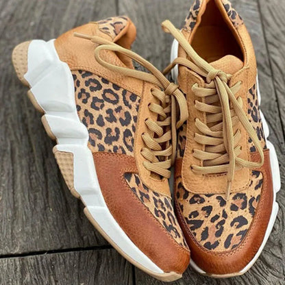 Bibi | Mujer Zapatillas con Estampado de Leopardo y Suela Amortiguadora