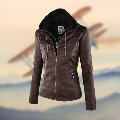 Arianne | Mujer Chaqueta Vegana con Capucha Entallada