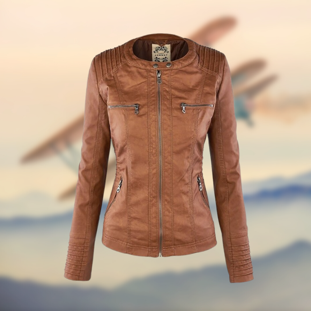 Arianne | Mujer Chaqueta Vegana con Capucha Entallada