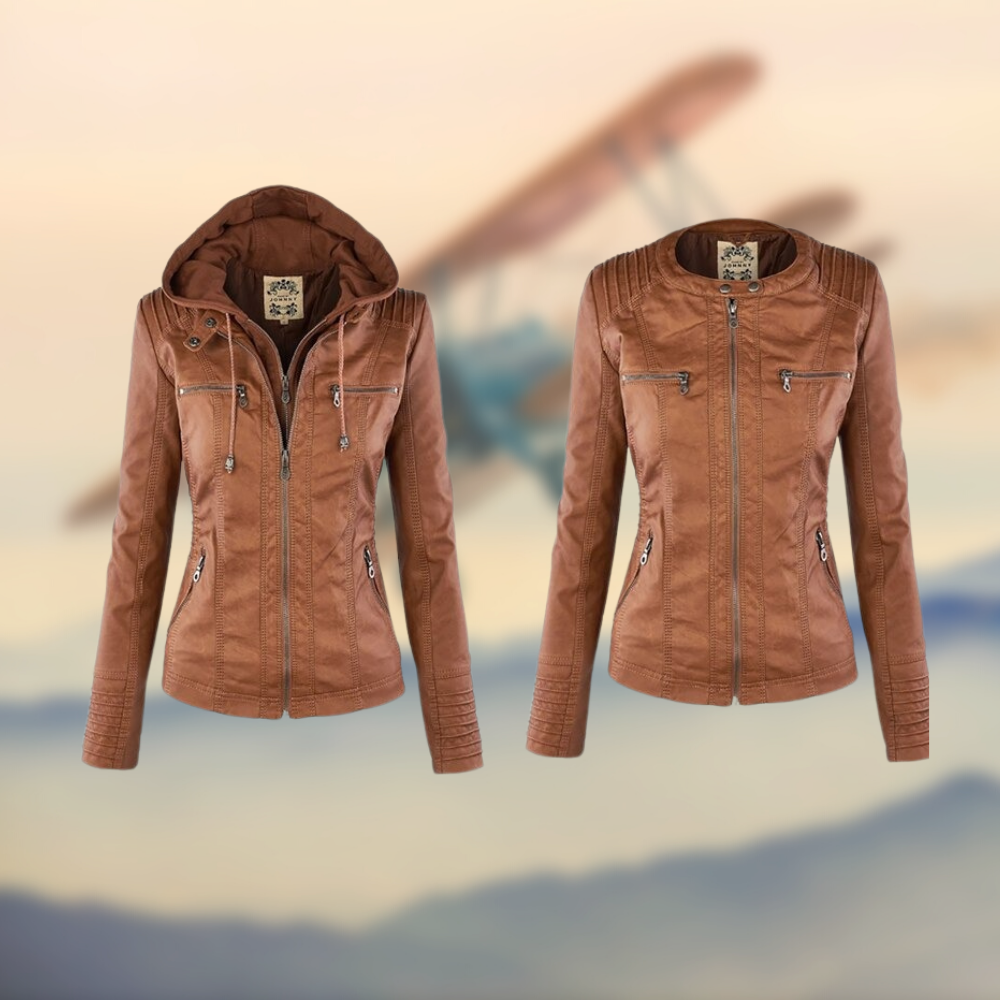 Arianne | Mujer Chaqueta Vegana con Capucha Entallada