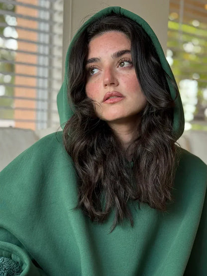 Marit | Unisex Sudadera Manta de Forro Polar con Capucha