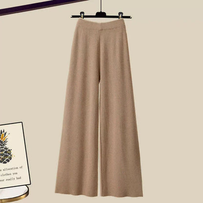 Lisette | Mujer Conjunto de Tres Piezas con Pantalón de Pierna Ancha