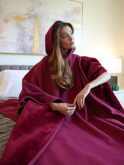 Marit | Unisex Sudadera Manta de Forro Polar con Capucha