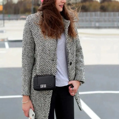 Evelyn | Mujer Abrigo de Lana Entallado de Invierno