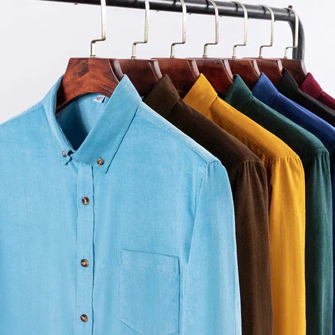 Emanuel | Hombre Camisa de Pana Texturizada