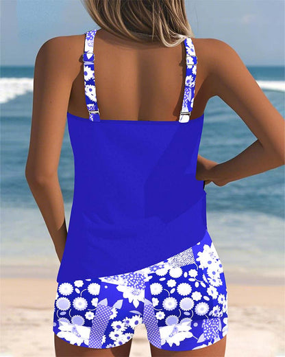 Veerle | Mujer Conjunto de Tankini Floral con Shorts