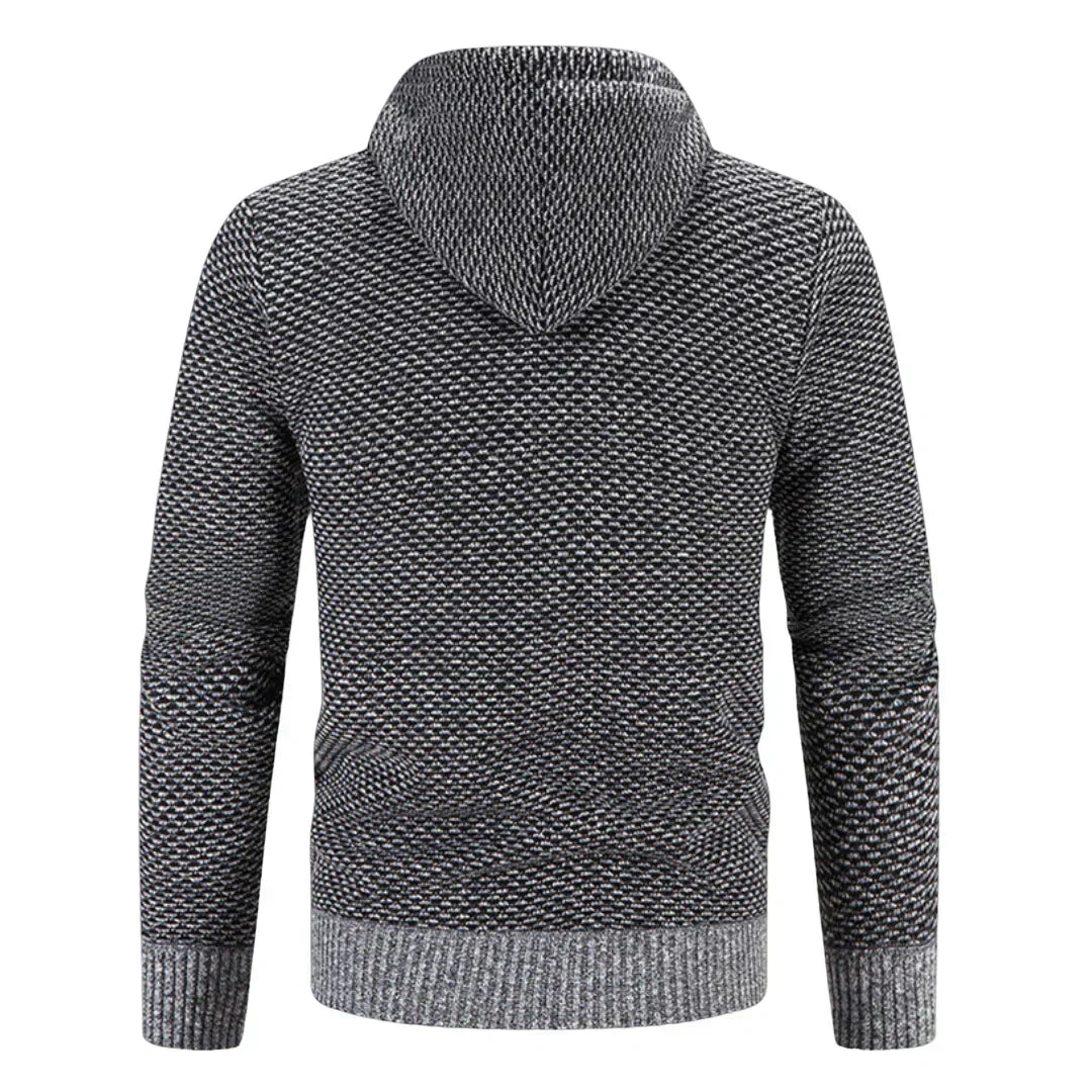 Daan | Hombre Sudadera con Capucha y Cremallera con Forro de Lana