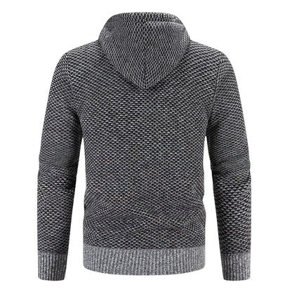Daan | Hombre Sudadera con Capucha y Cremallera con Forro de Lana